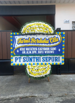 Papan Bunga Duka di Poris Plawad Utara